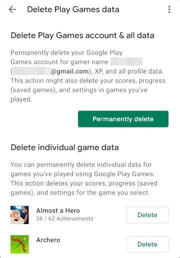 i wanna play a game|Delete your Play Games profile and data .